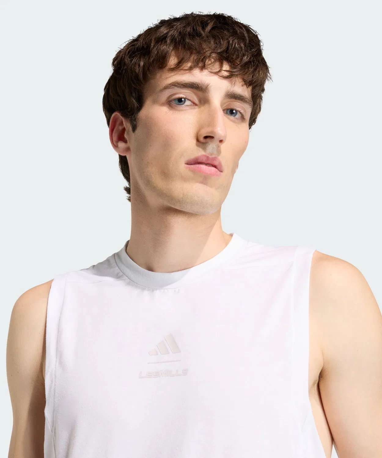 Мужская майка без рукавов с принтом Les Mills Adidas, White — фото 4