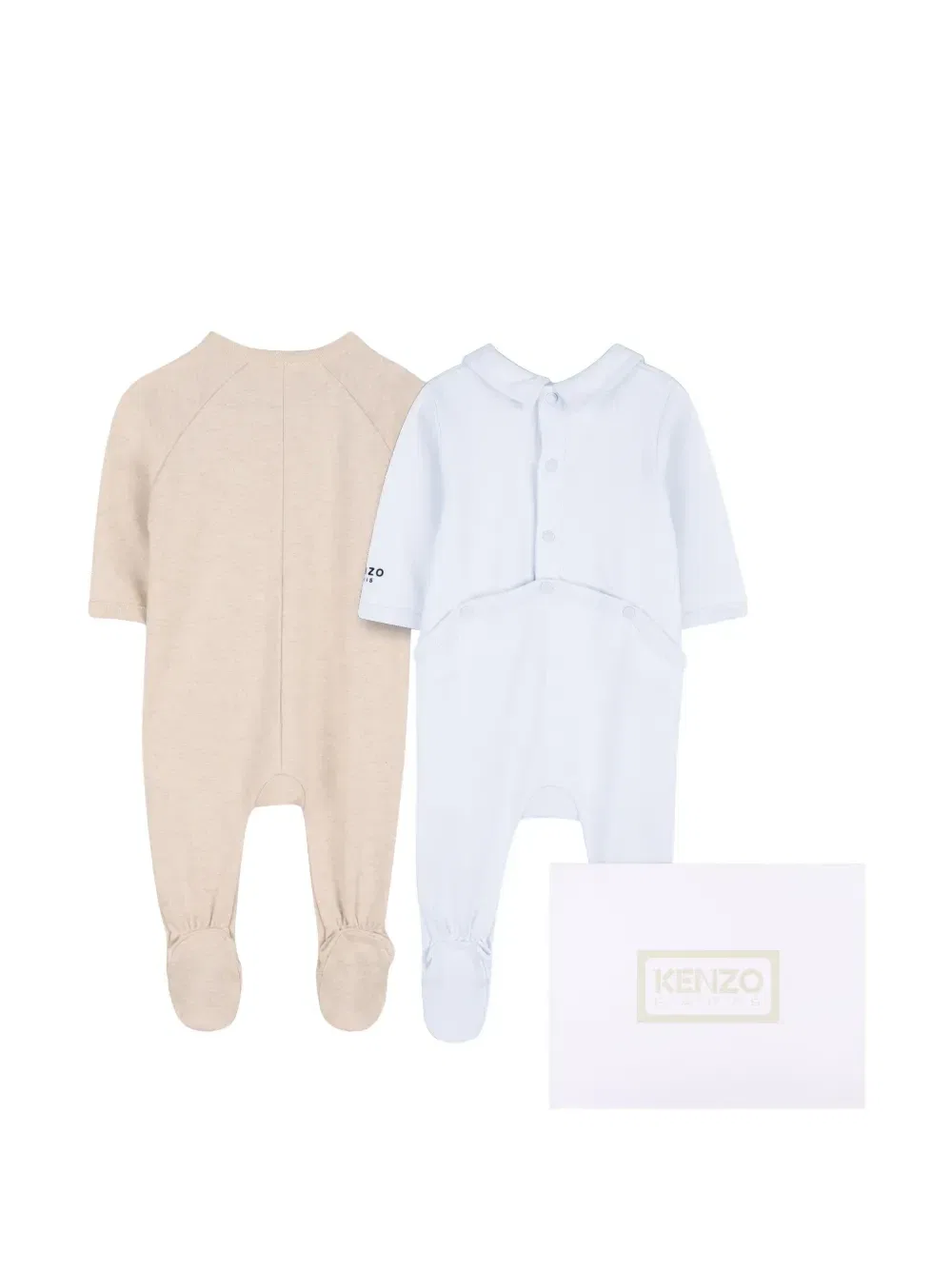 Комплект из двух пижам с логотипом Kenzo Kids, синий — фото 2