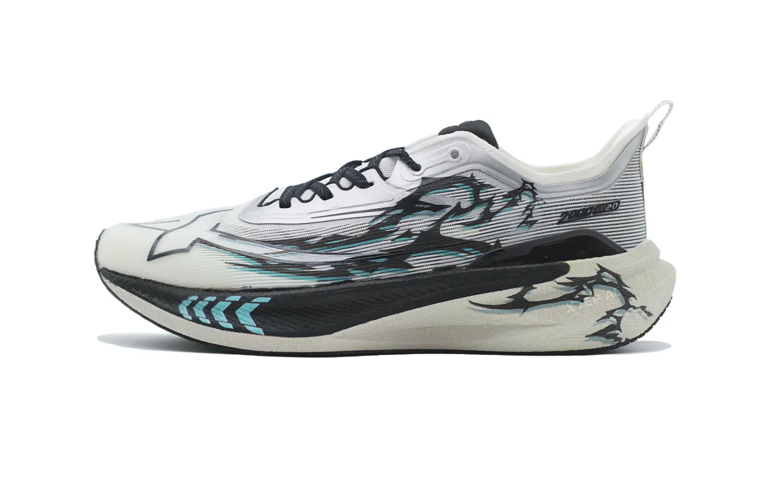 

Кроссовки для бега Two Toughans Kilometers 2.0 мужские с низким верхом XTEP, White Silver Black