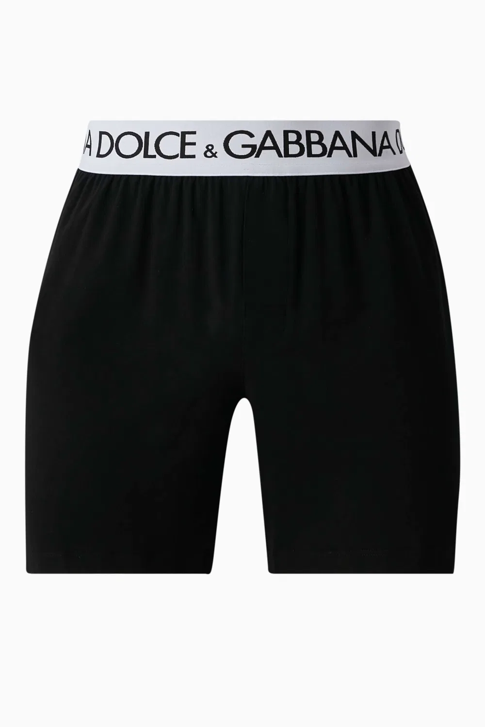 Шорты-боксеры хлопковые с логотипом Dolce & Gabbana, черный