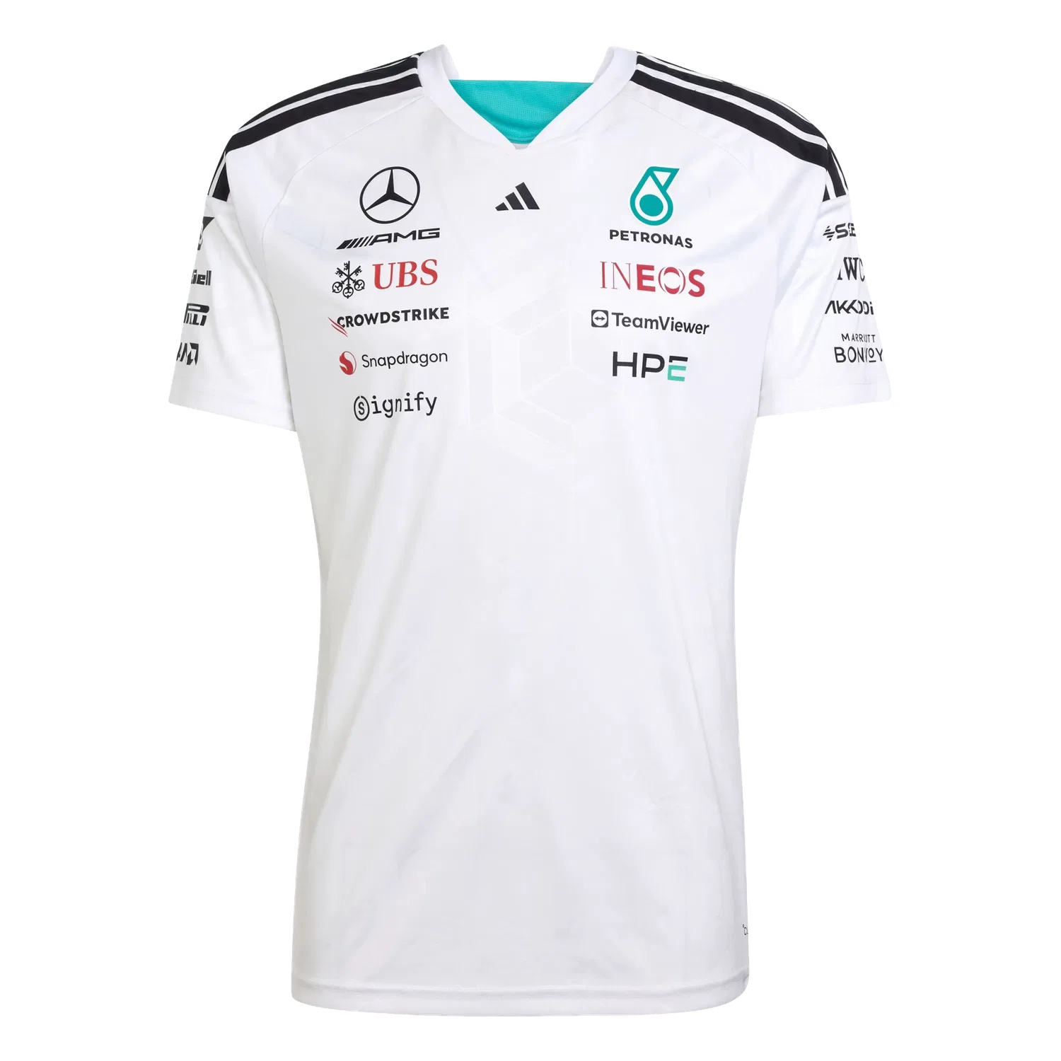 Мужская футболка с длинным рукавом Mercedes-AMG Petronas Formula 1 Team Adidas, белый