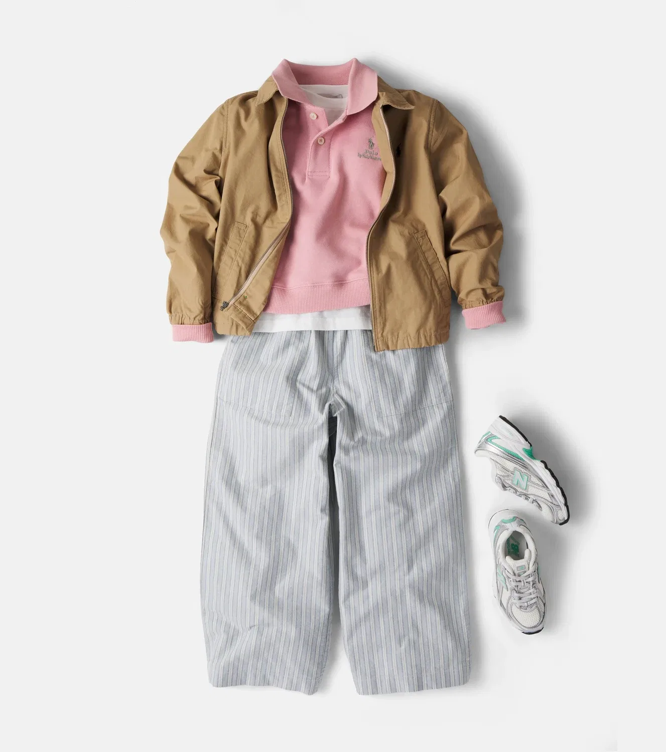 Свитшот-поло из хлопка Polo Ralph Lauren Kids, розовый — фото 2