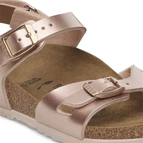 Детские сандалии с металлическим блеском Rio Birkenstock, Gold — фото 2