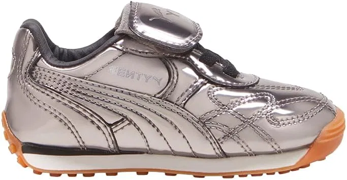 Детские кеды для девочек без шнуровки Fenty X Avanti C PUMA, Silver