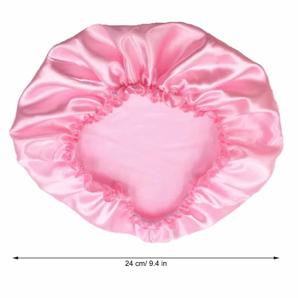 Шапочка для душа атласная, Paowsietiviity, 1 шт, 18x15x1 см, Rose — фото 4