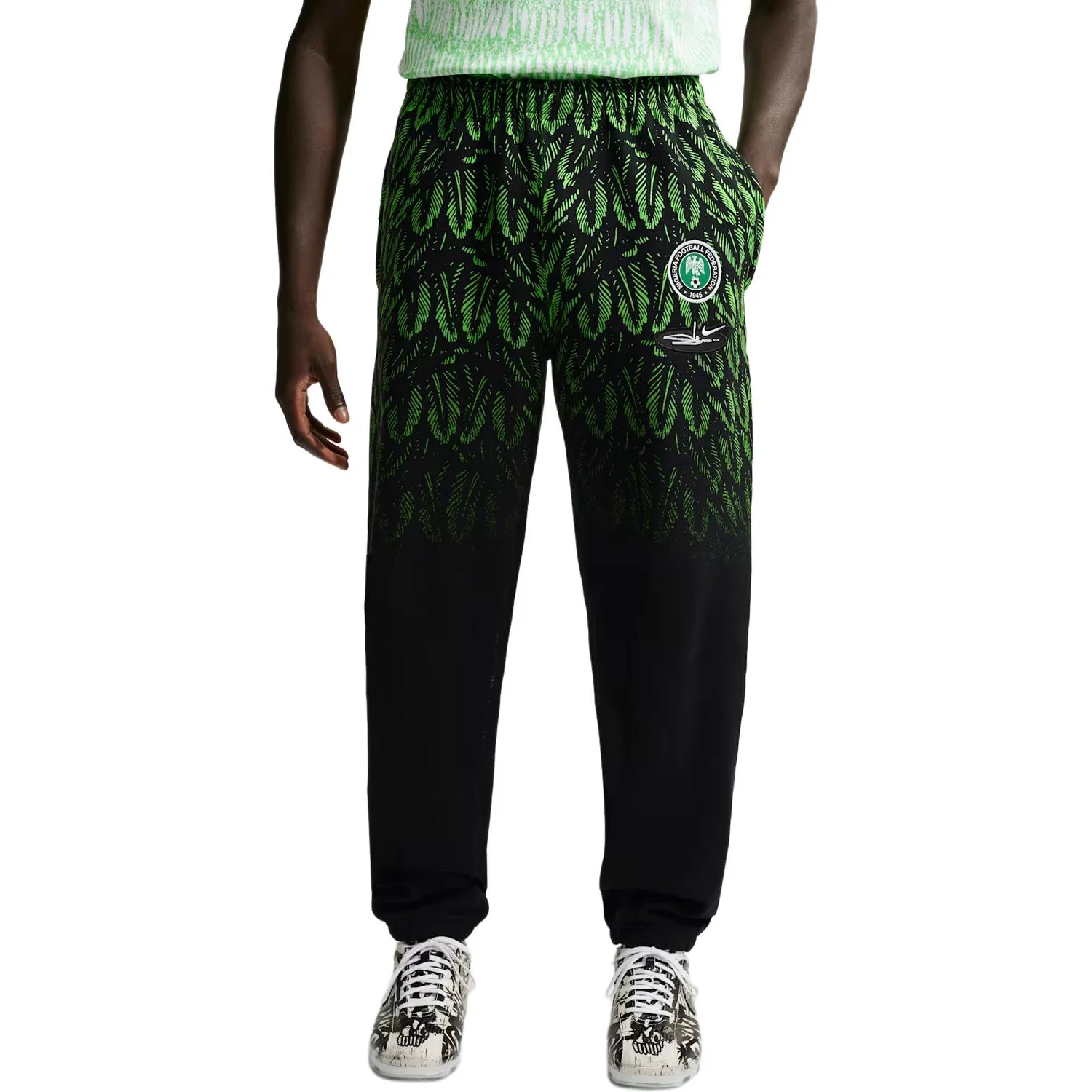 Повседневные брюки Nike, Black/Green