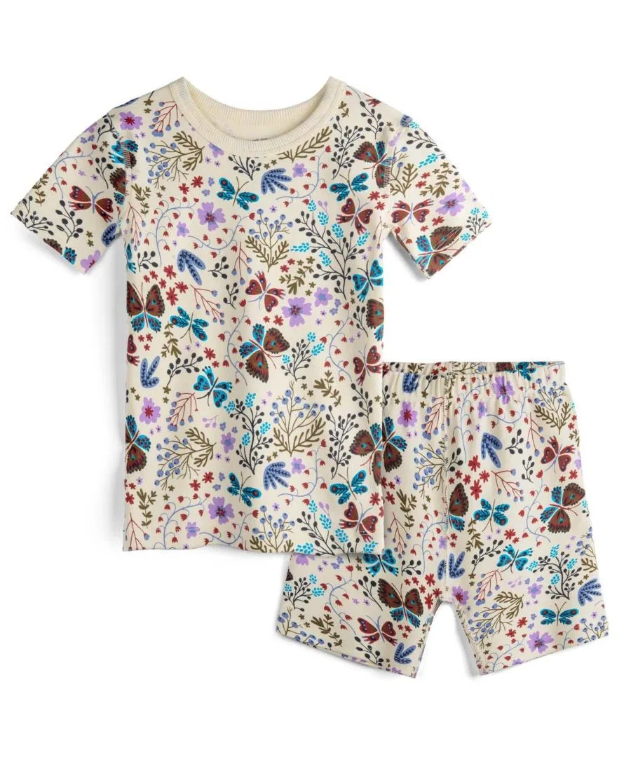 Комплект пижамных шорт и топа из органического хлопка, Fair Trade Mightly, Botanical Floral