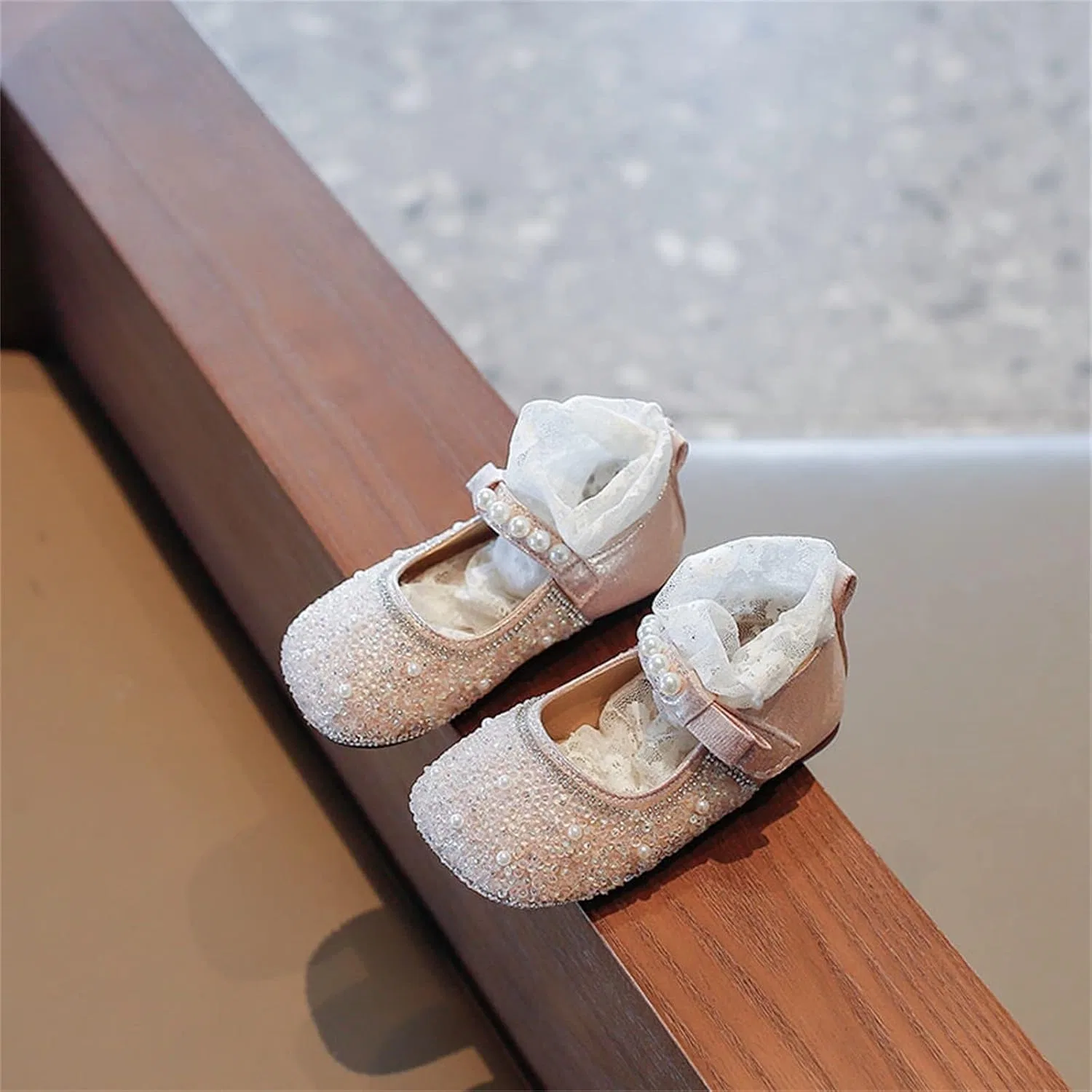 Детские туфли Мэри Джейн для девочек с цветочным принтом Princess Flower Wedding Party Dress Shoes, Red — фото 4