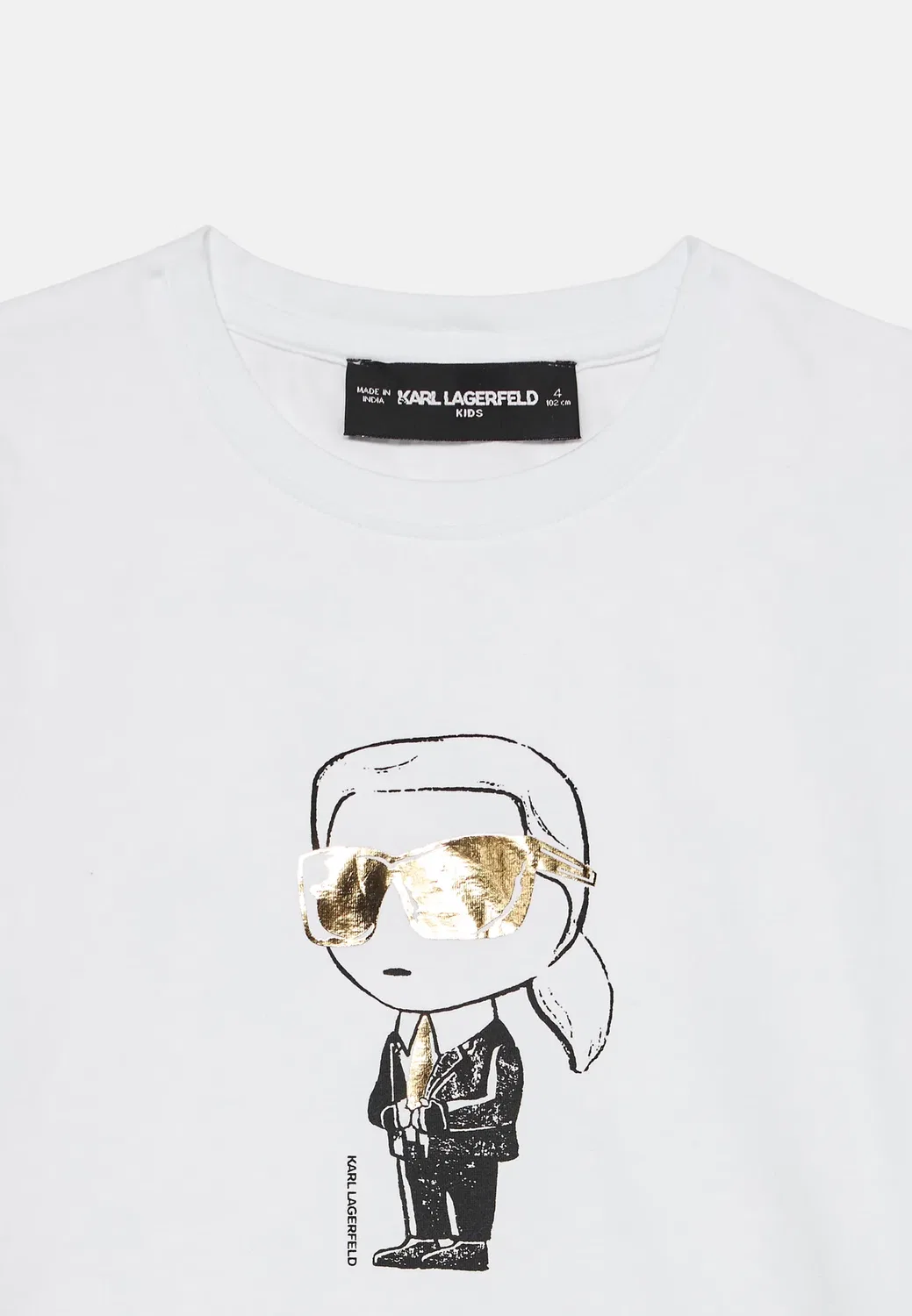 Футболка с принтом Karl Lagerfeld Kids, White — фото 4