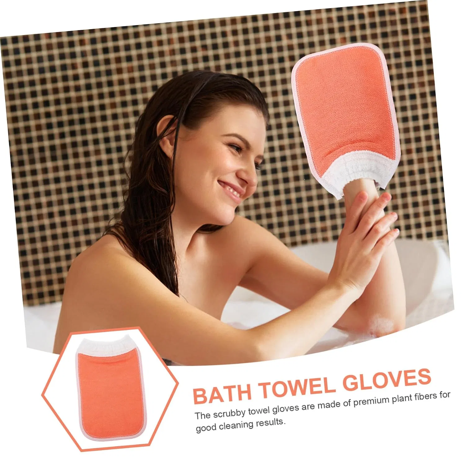 Мочалка для душа Exfoliating Gloves, Mikinona, серый, 18x13 см — фото 2