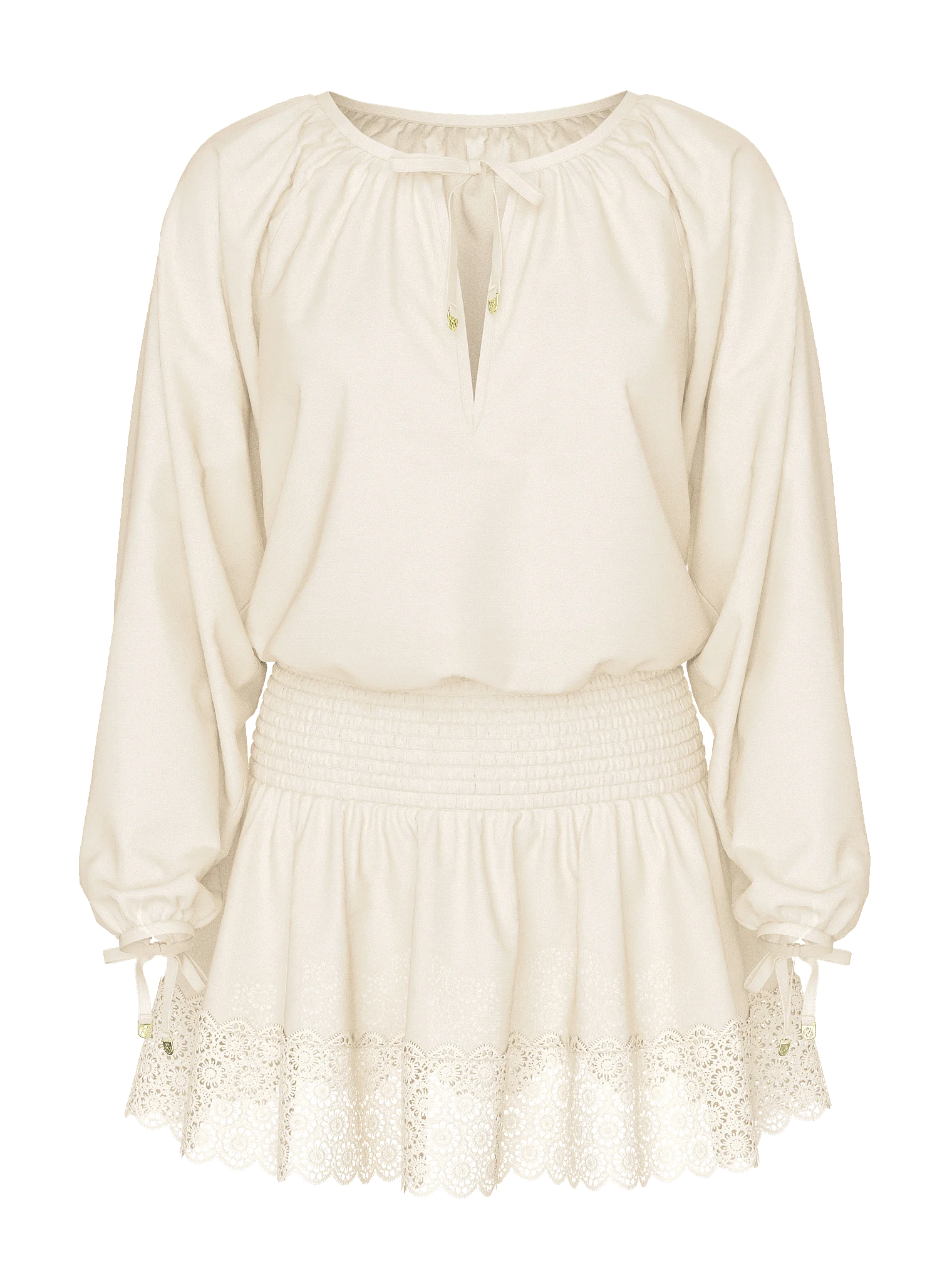 

Платье Victoria's Secret Swim Beachwear Linen Lace-Trim, бежевый