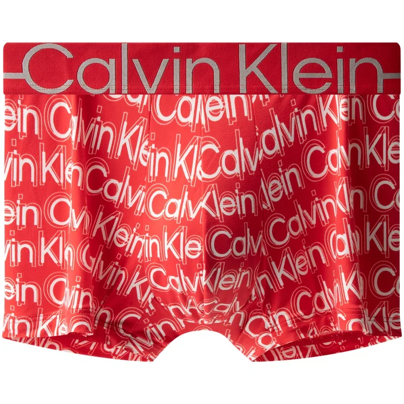 Мужские боксеры с принтом Calvin Klein, Letter Red