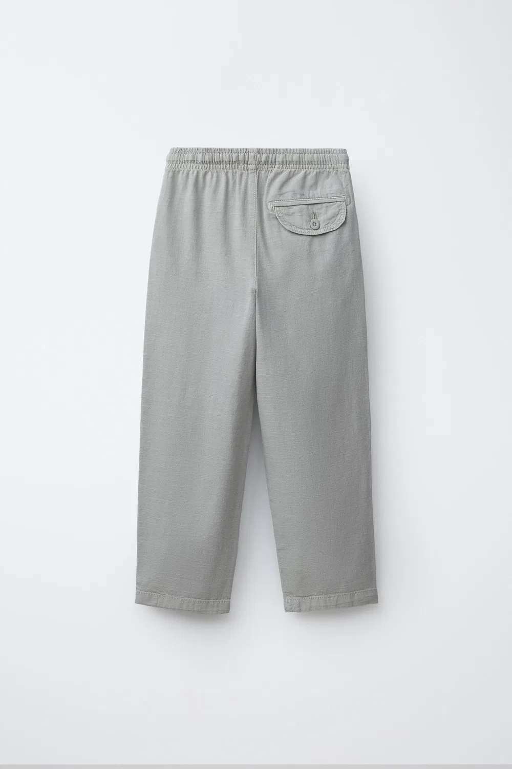 Хлопковые свободные брюки ZARA, Pearl Grey — фото 2