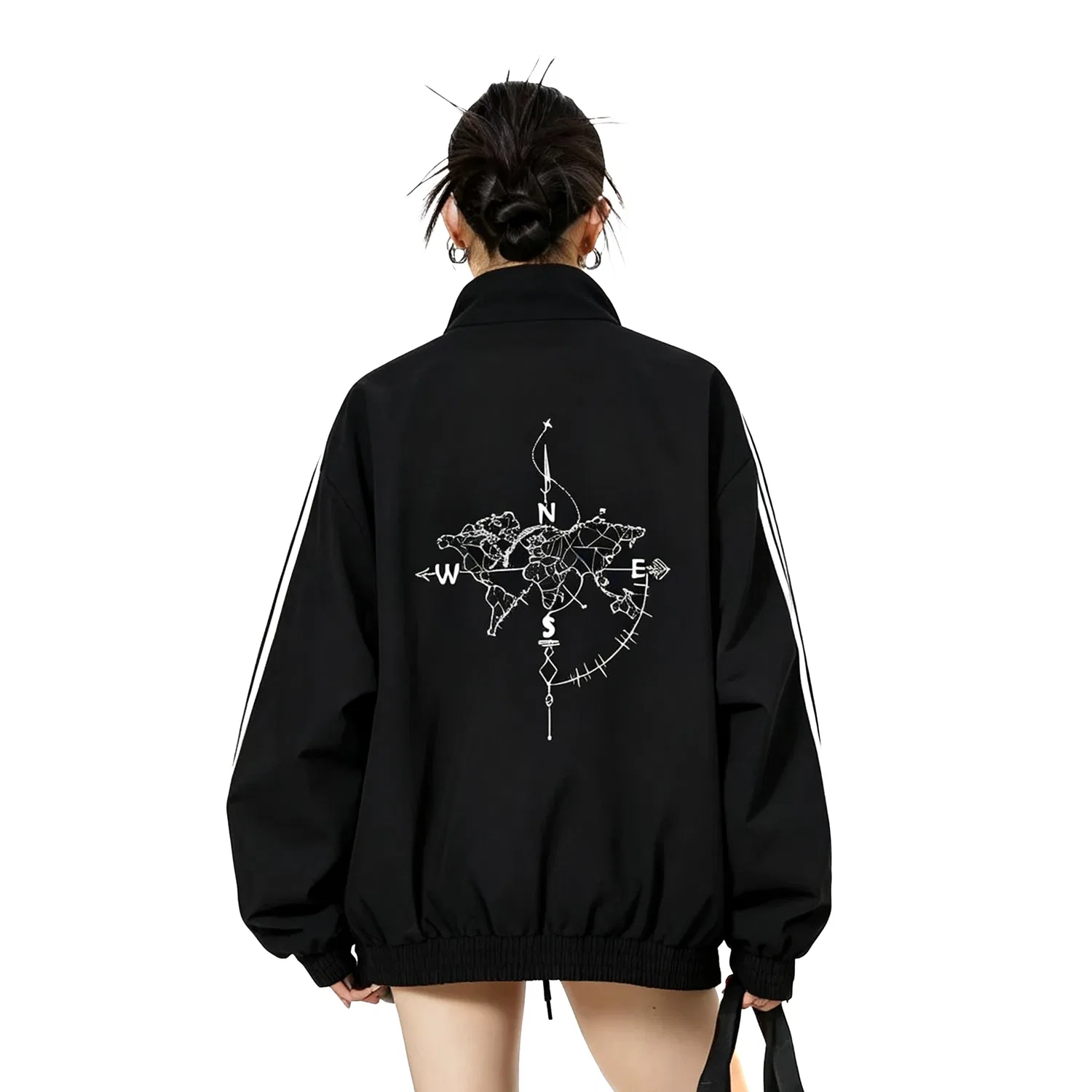 Мужская куртка с воротником-стойкой Adidas Originals FBIRD TT, Black — фото 4