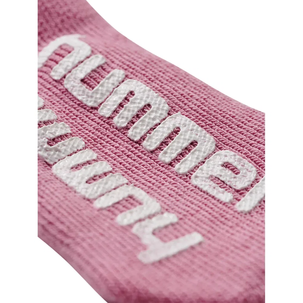 Детские носки с нескользящей подошвой Mini 3 пары Hummel, Pink — фото 4