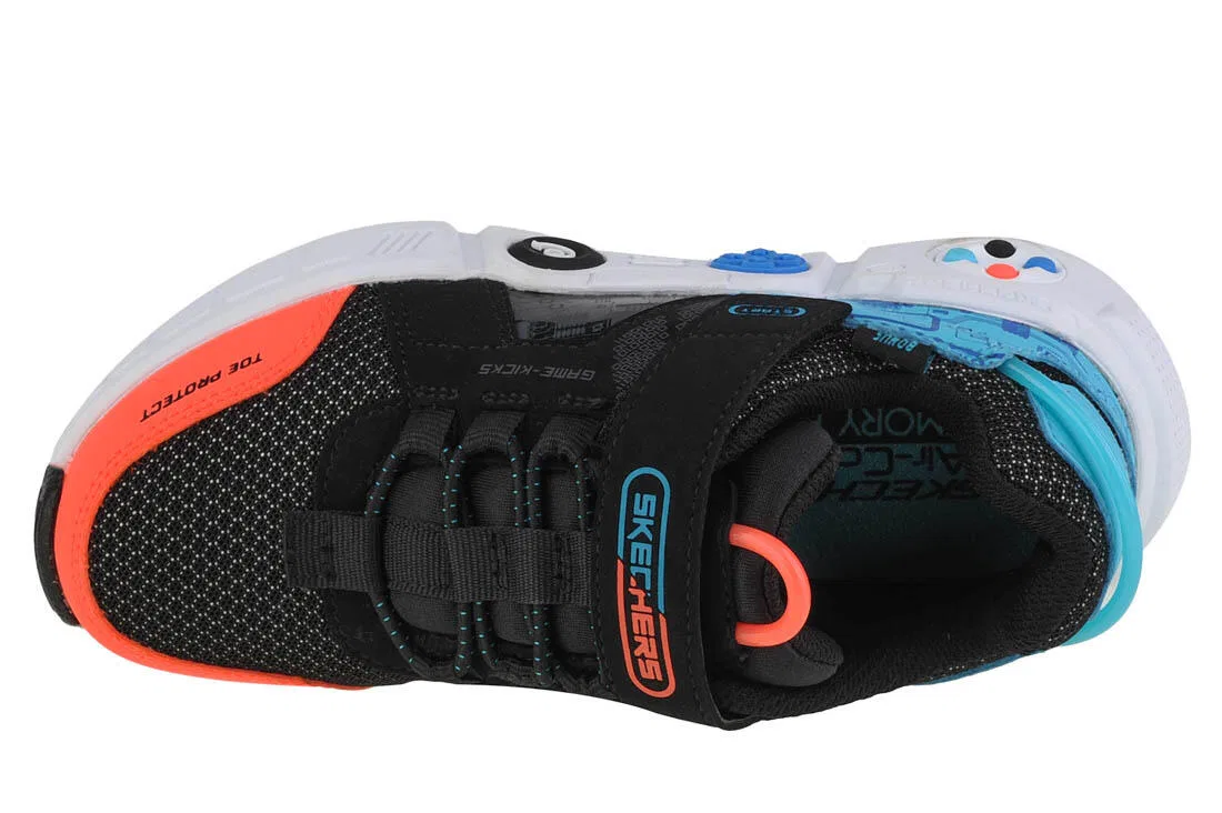 Детские кроссовки для мальчиков Gametronix Skechers, Schwarz Weiss — фото 3