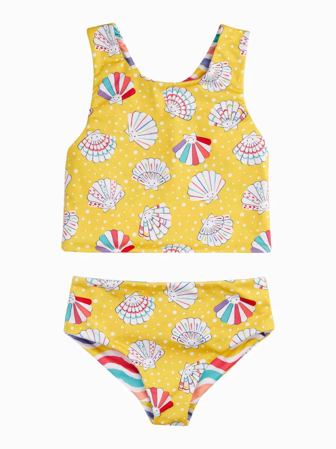 Купальник раздельный Tegan Reversible Frugi, желтый — фото 3
