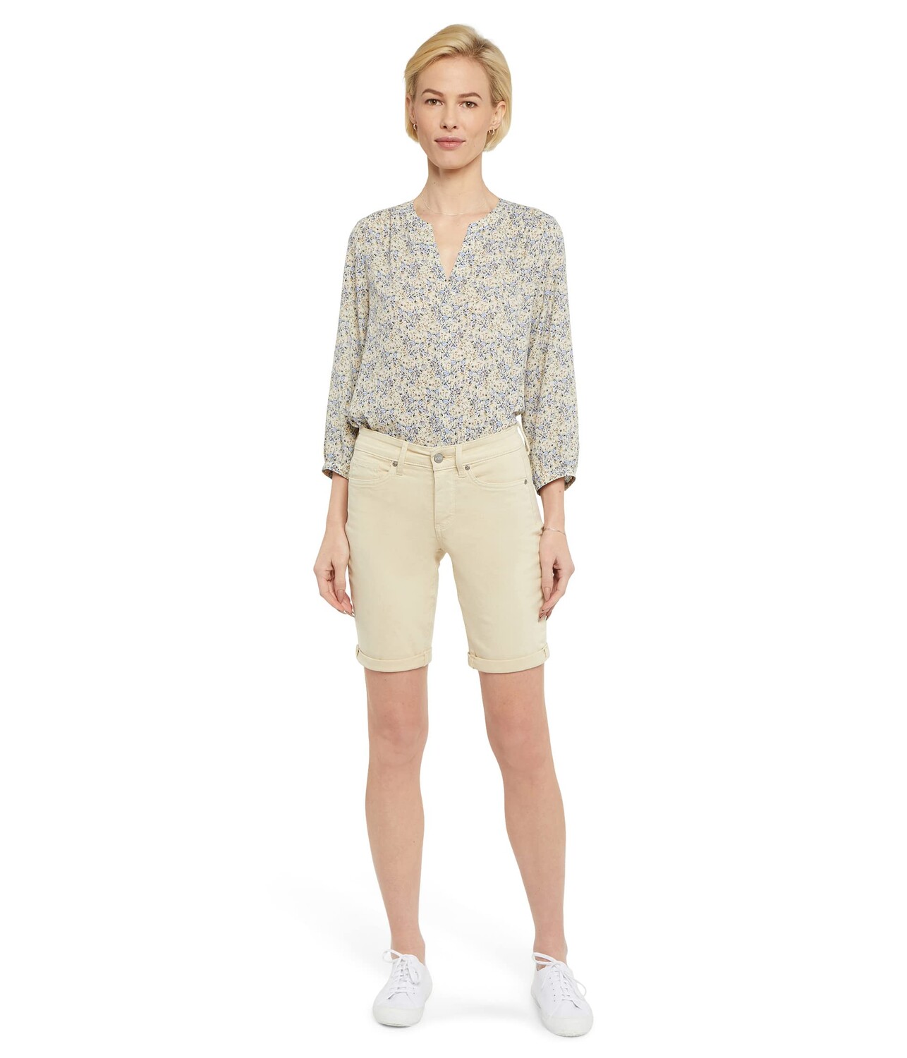 

Шорты NYDJ, Ella Shorts w/ 1" Cuff in Butter