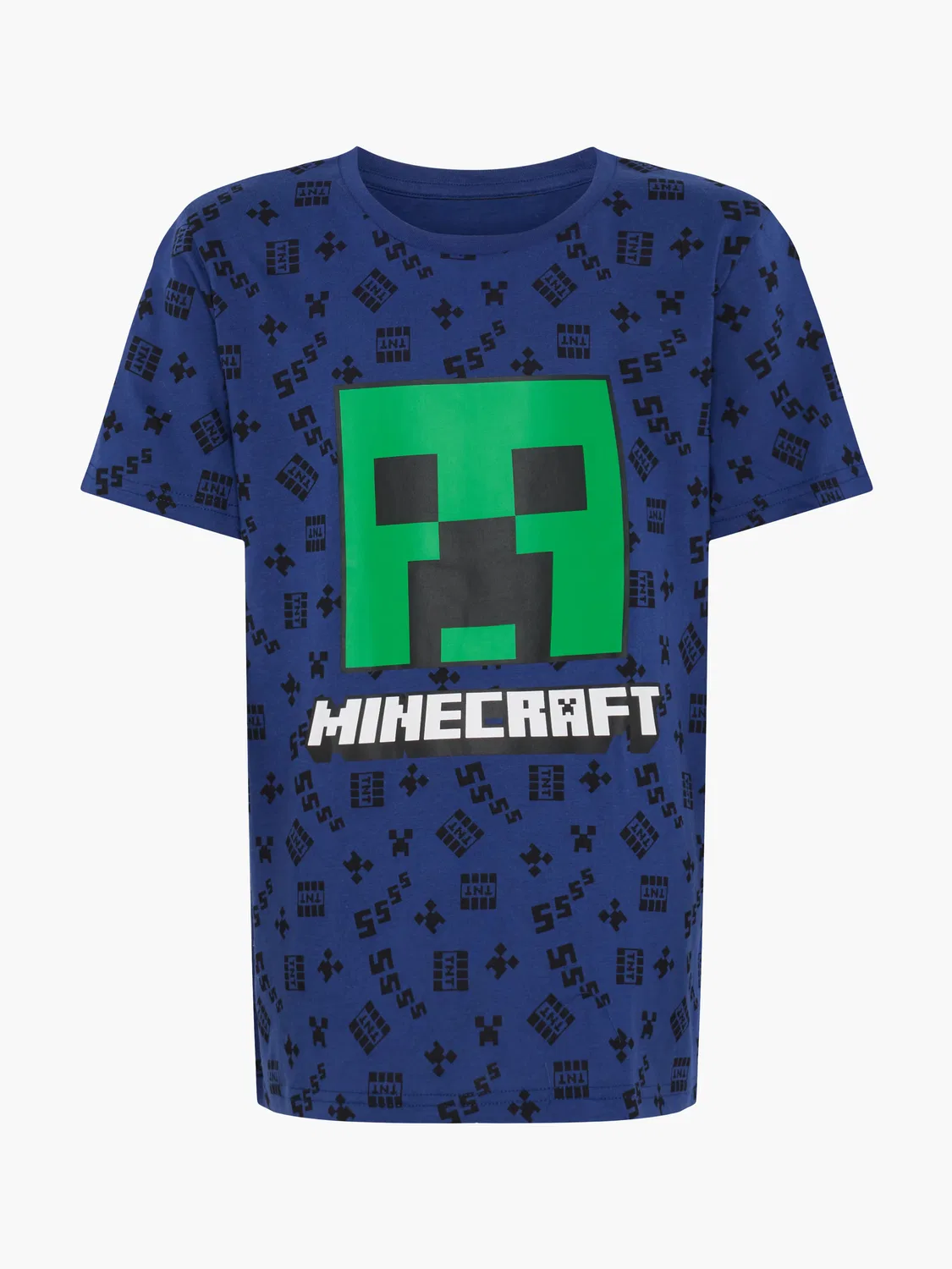 Детская футболка с принтом Minecraft, синий