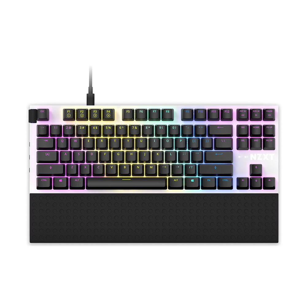 

Проводная игровая клавиатура NZXT Function Tenkeyless, белый, английская раскладка