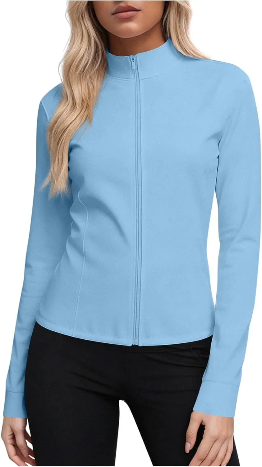 Женская солнцезащитная футболка с полузастежкой UPF50+ Lightweight, Light Blue
