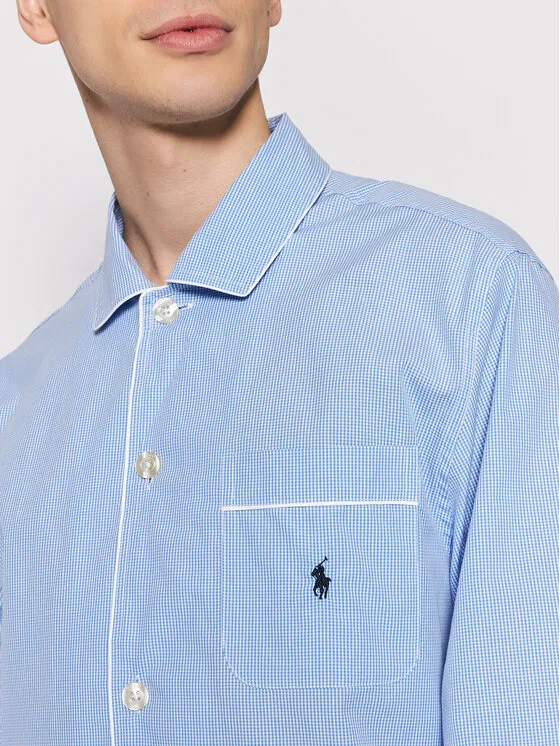 Пижама regular fit Polo Ralph Lauren, светло-голубой — фото 4