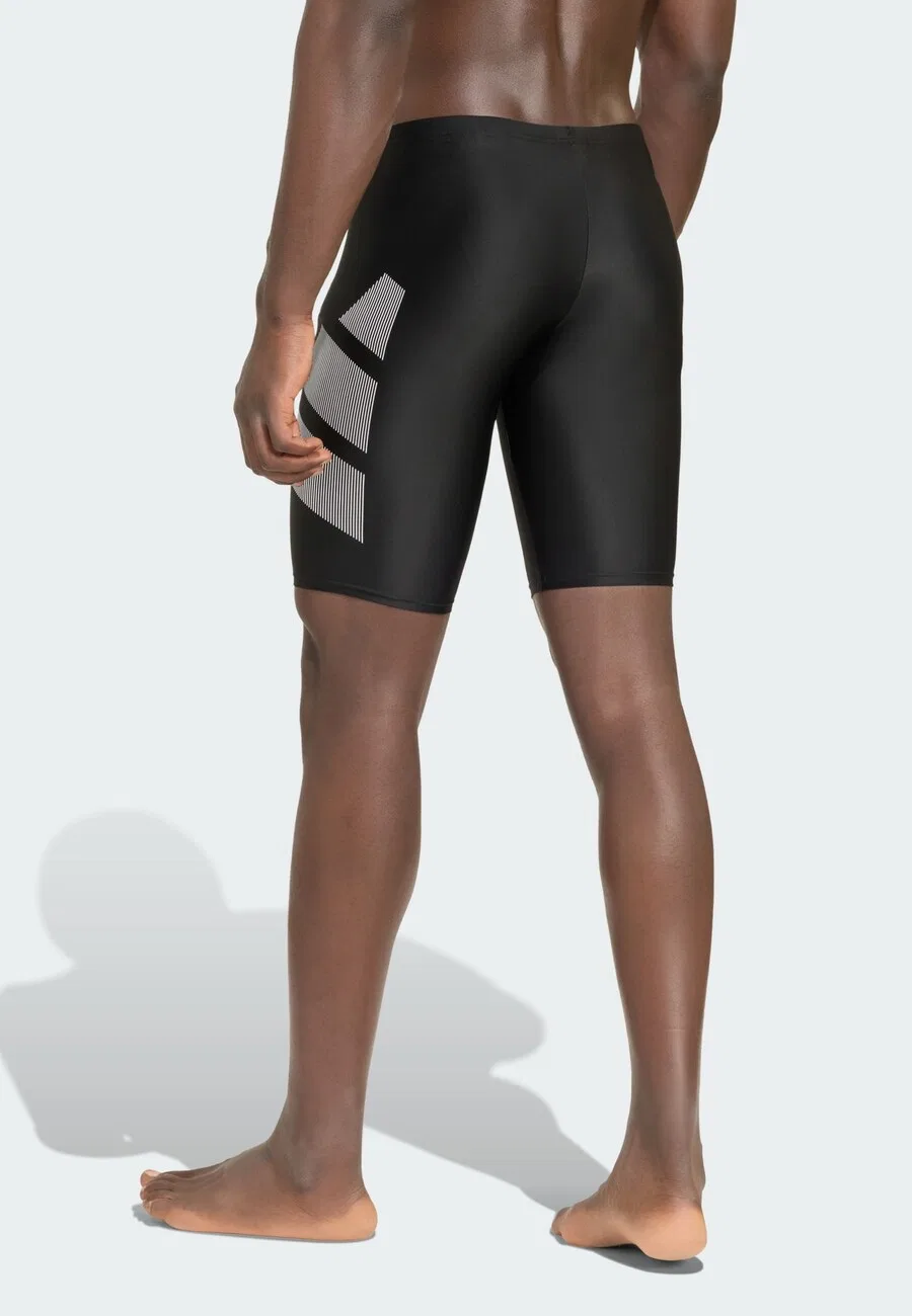 Плавки-шорты ADIDAS PERFORMANCE Athletic Swim Trunks 'Big Bars' черного цвета — фото 3