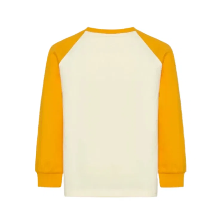 Детская футболка с круглым вырезом Ivory/Bright Gold Adidas — фото 3
