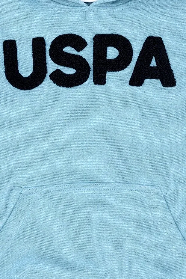 Детское худи для мальчиков хлопковое U.S. Polo Assn., Blue — фото 3