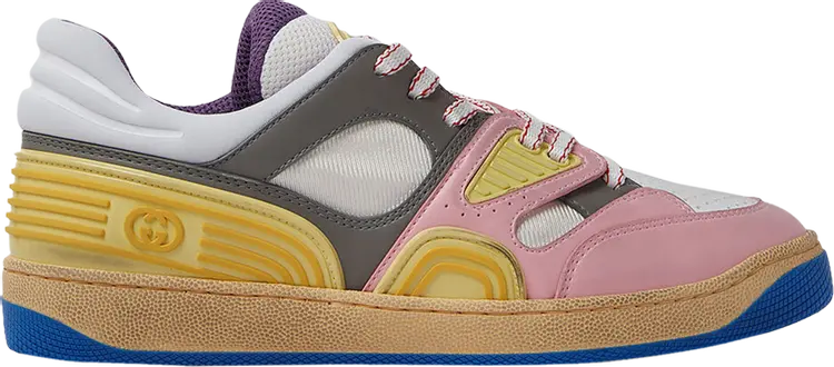 Кроссовки Gucci Wmns Basket Pink Demetra Purple, розовый