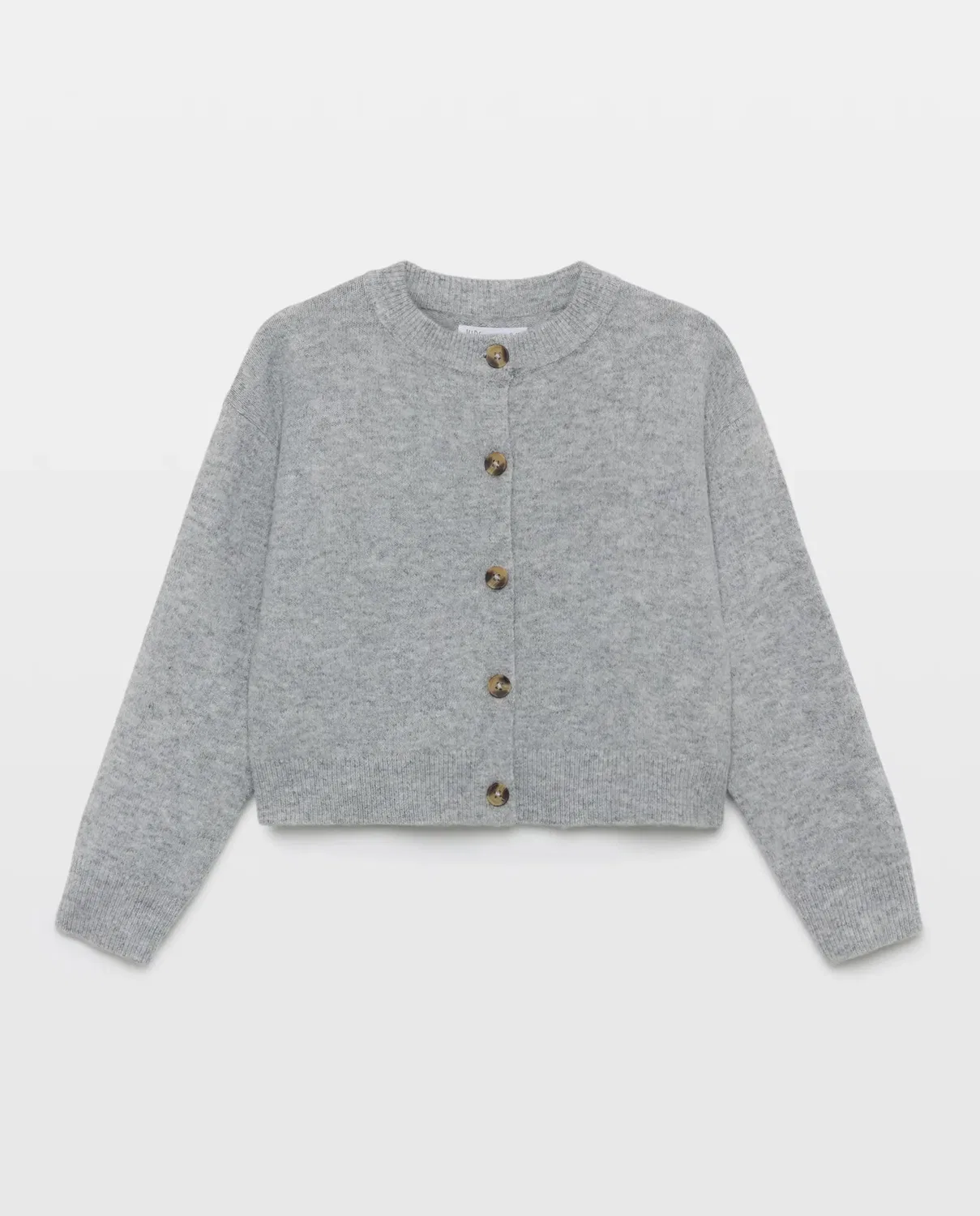 Детская вязаная куртка для девочек из полушерсти Kids El Corte Inglés, Gris Medio