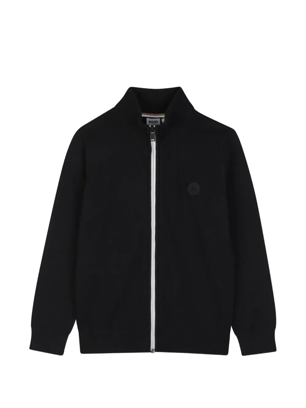 Кардиган на молнии с нашивкой-логотипом Boss Kidswear, черный
