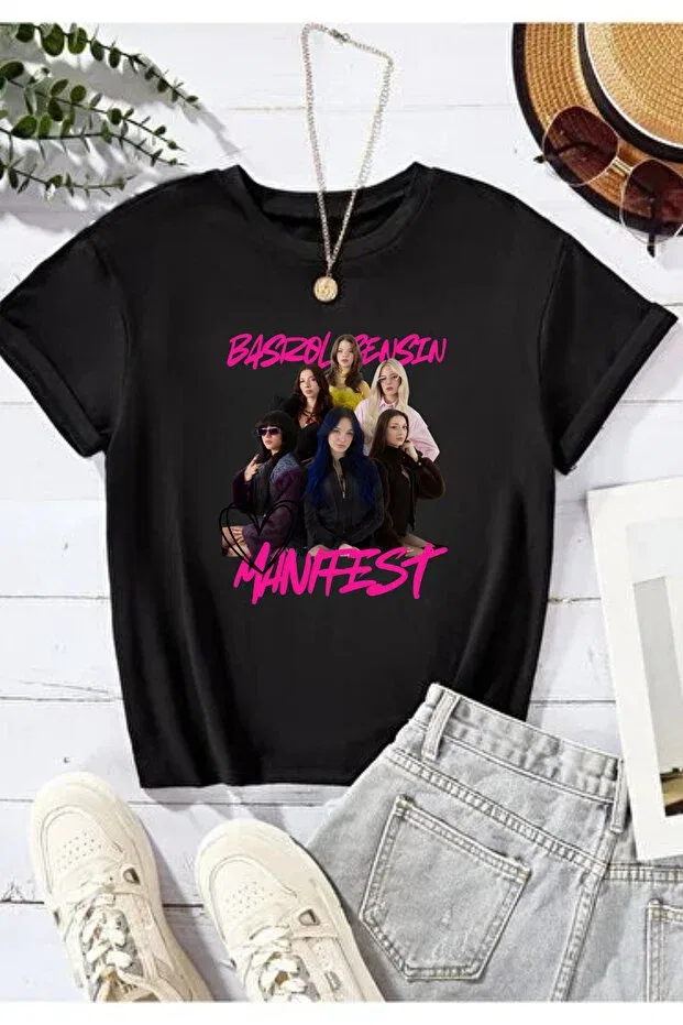 Детская футболка с принтом Manifest Design Canlook, Black — фото 2