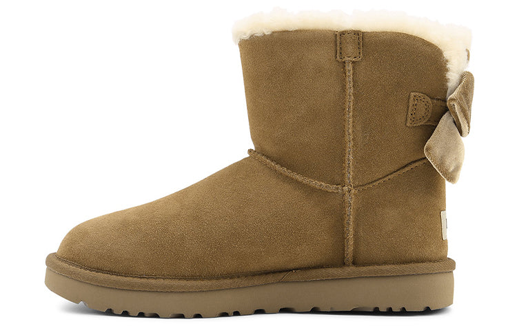 Ботинки зимние UGG WMNS Mini Bailey Bow Velvet Ribbon 2.0, коричневый — фото 2