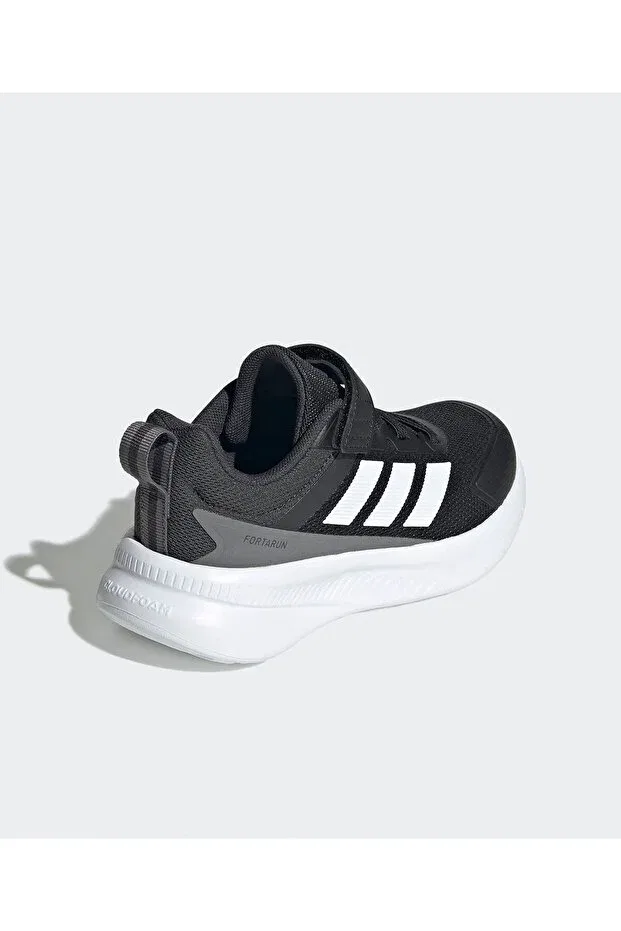 Детские кроссовки для девочек с липучкой Fortarun 4.0 k Adidas, Black — фото 4