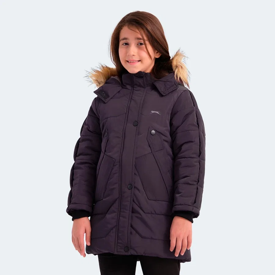 Детский пуховик с капюшоном CAMRON Slazenger, Фиолетовый