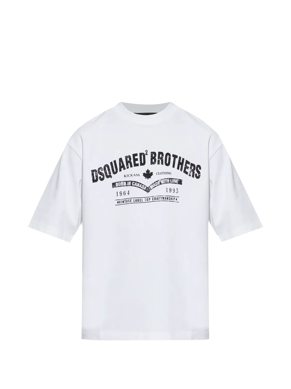 Футболка с графическим принтом белая DSQUARED2, белый