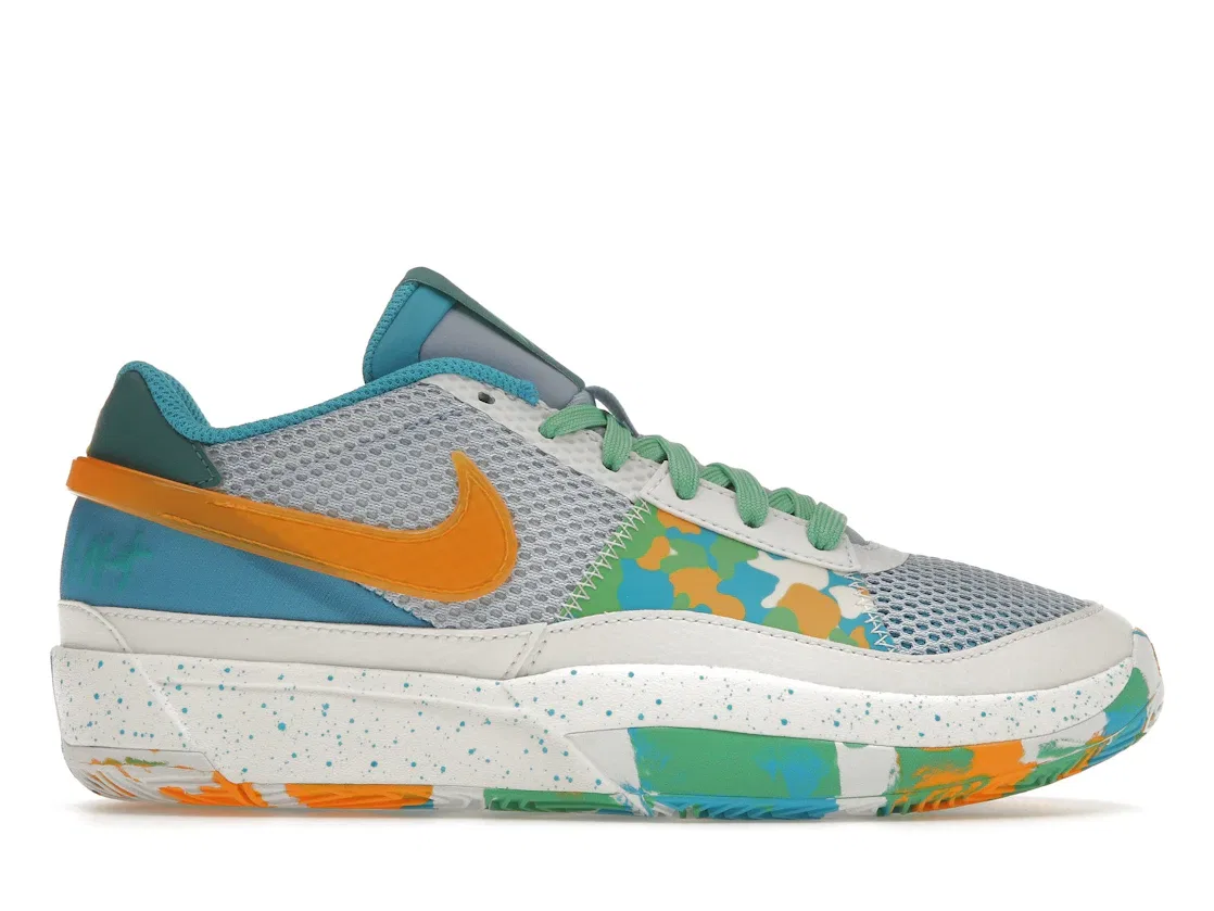 Детские кроссовки для баскетбола Nike Ja 1 Water Battle (GS), White/Sundial/Cobalt Bliss