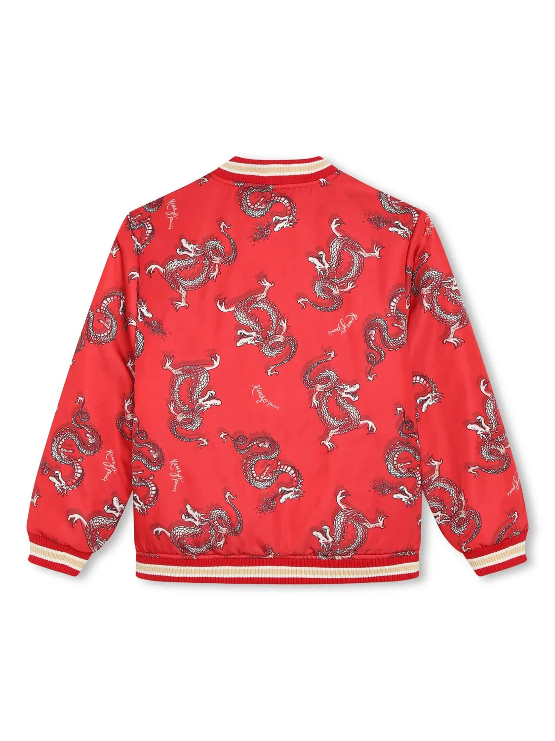 Реверсивная куртка-бомбер с принтом дракона Kenzo, красный — фото 2