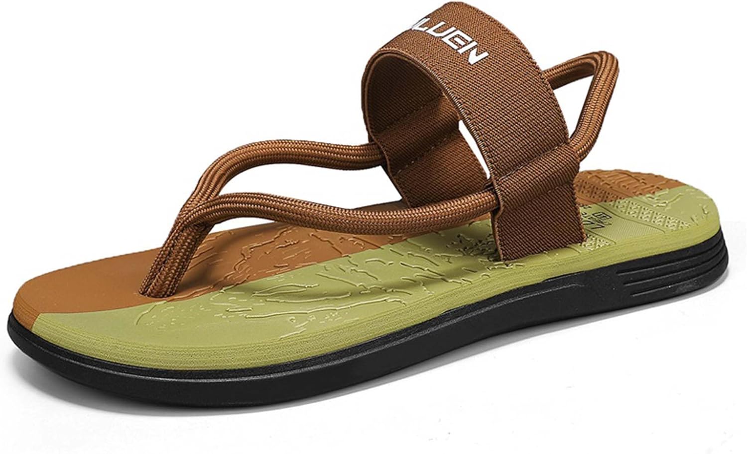 

Мужские летние шлепанцы UANGLI, повседневные и стильные сандалии для пляжа, удобные, легкие, дышащие, мягкие и противоскользящие, хаки