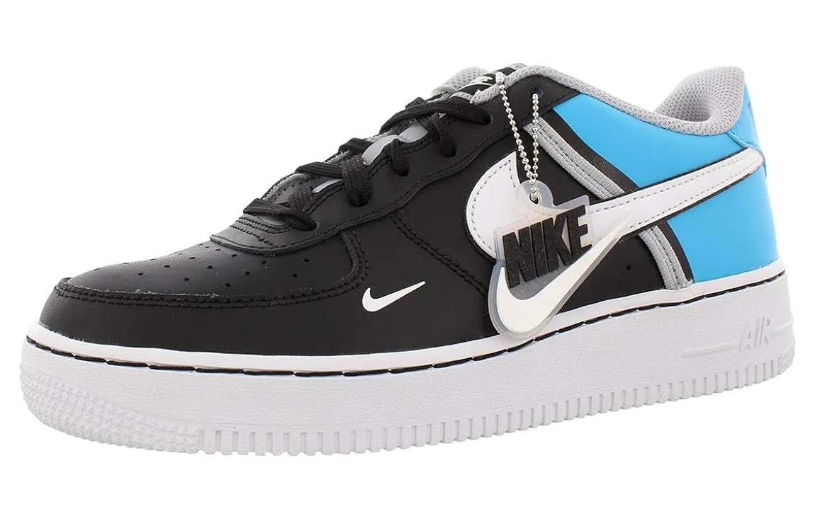 Детские кроссовки для скейтбординга с низким верхом Nike Air Force 1, Blue Black — фото 4