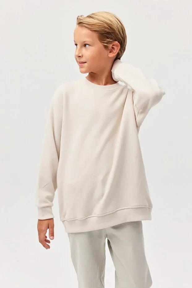 Детские свитшот для мальчиков с круглым вырезом Paulmark, Beige
