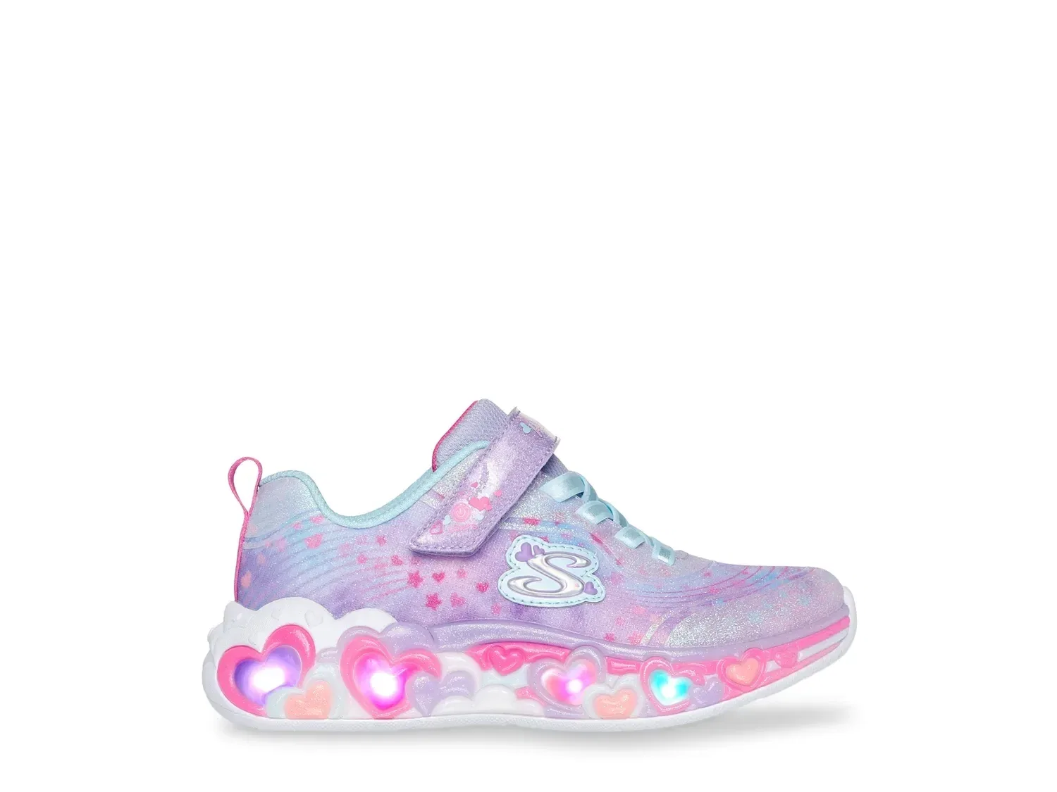 Кроссовки светящиеся Eternal Heart Lights Skechers, фиолетовый — фото 3