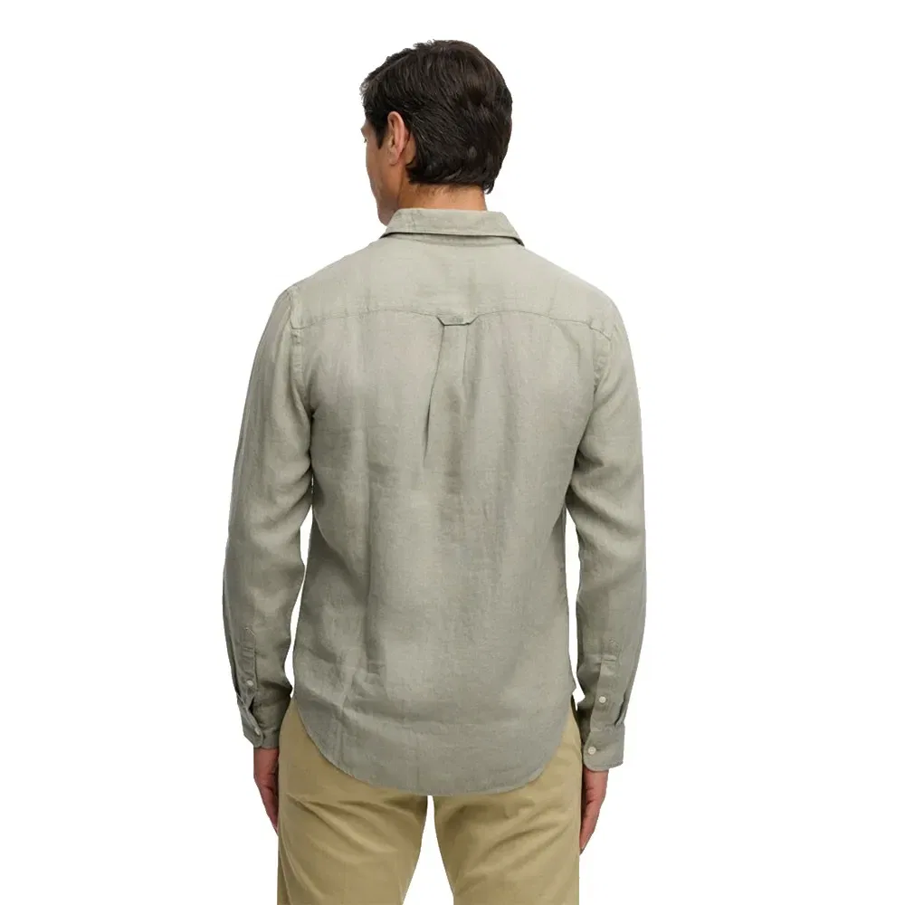 Рубашка с длинным рукавом Riviera Linen Superdry, зеленый — фото 2