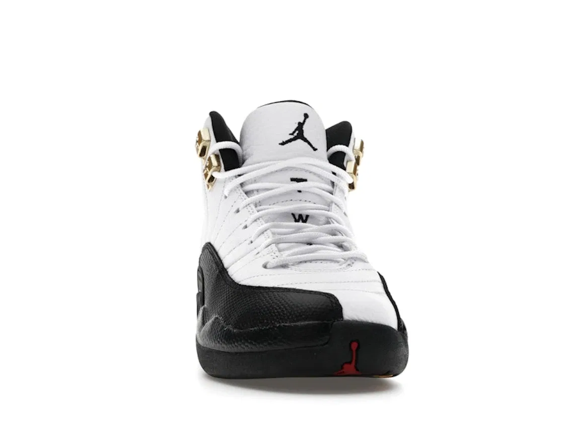 Детские кроссовки Lifestyle с контрастной расцветкой Jordan 12 Retro Taxi 2025 GS, White/Black/Taxi — фото 2