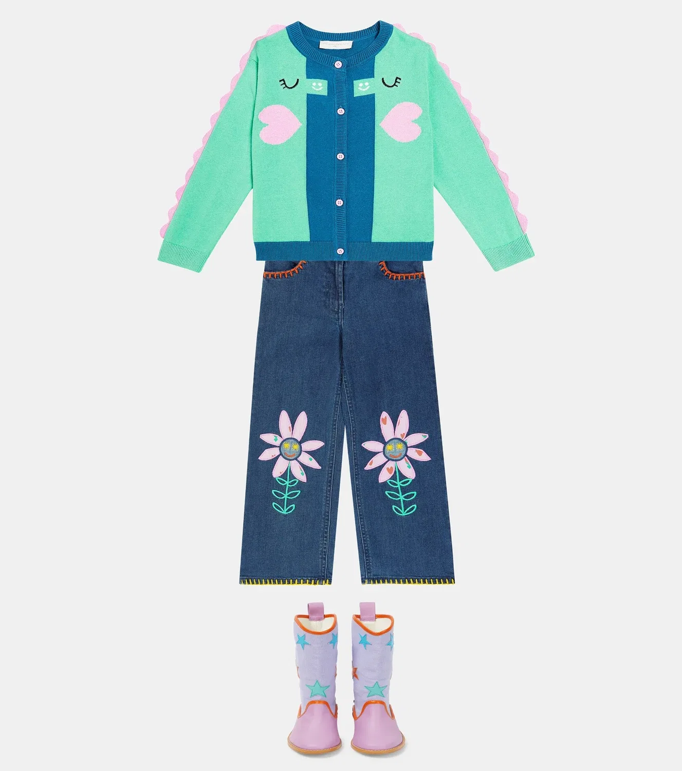 Кардиган хлопковый Stella Mccartney Kids, черный — фото 2