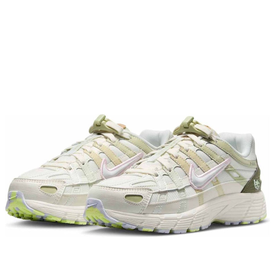 Кроссовки (GS) Nike P-6000 'Sail Olive Pink Foam', бежевый — фото 3