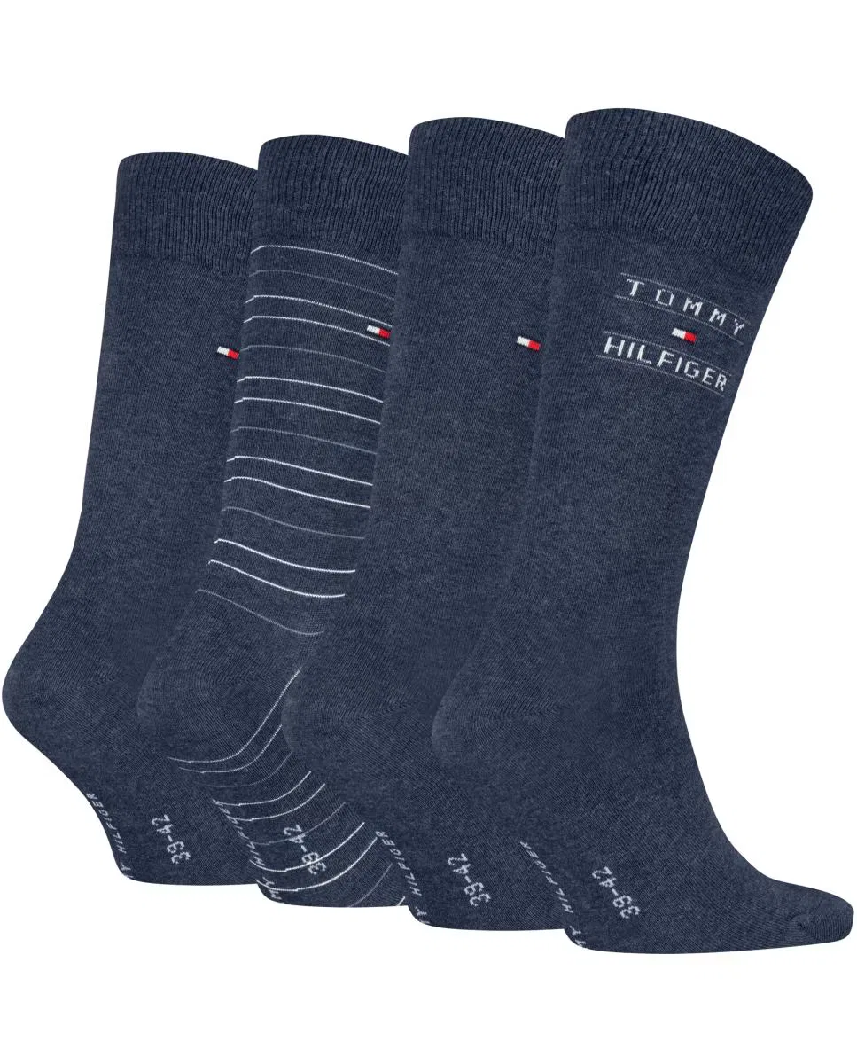 Мужские носки, комплект из 4 шт., Clásicos, Tommy Hilfiger, синий — фото 2