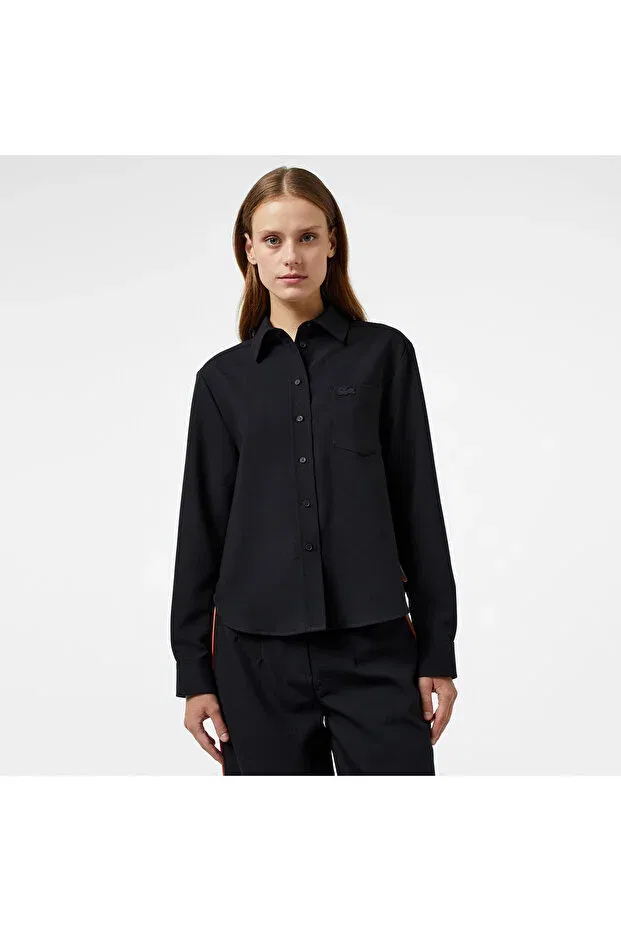 Рубашка Lacoste Оверсайз, Черная