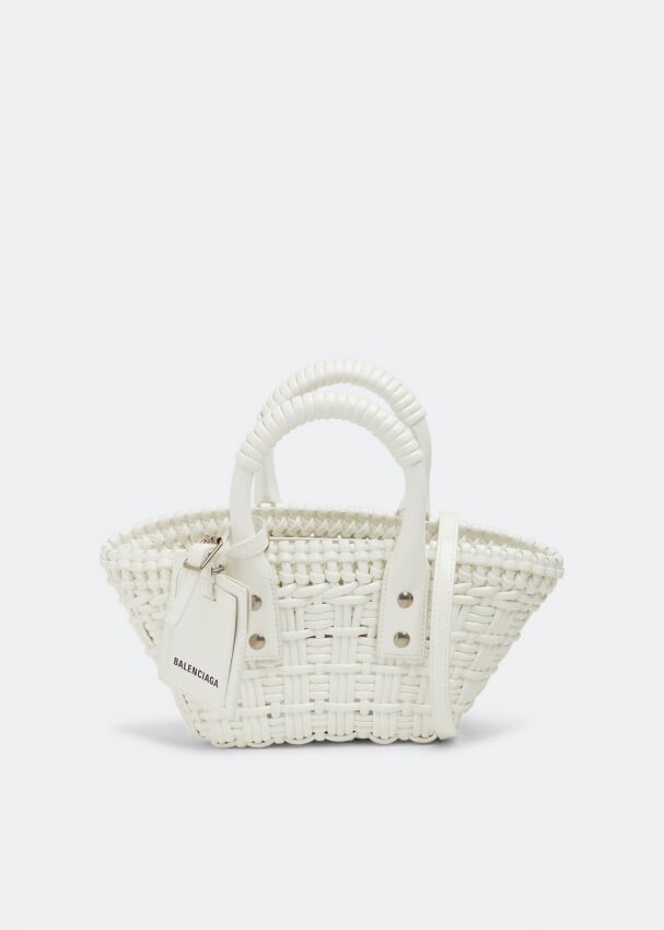 

Сумка BALENCIAGA Bistro XXS basket bag, белый